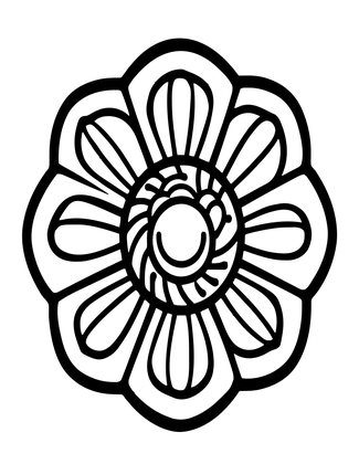 Flower Mold - Free printable coloring page