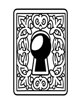 Skeleton Key Plate - Free printable coloring page
