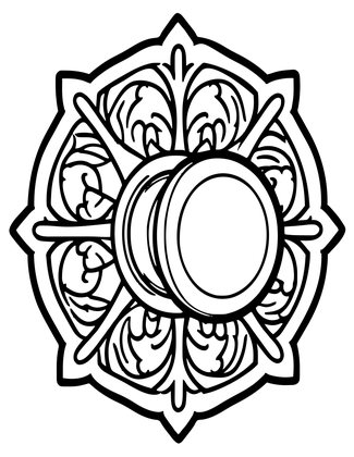 Victorian Rosette - Free printable coloring page