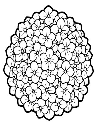 Vintage Hydrangea - Free printable coloring page