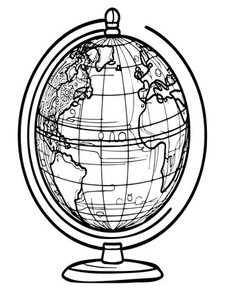 Globe Repair - Free printable coloring page