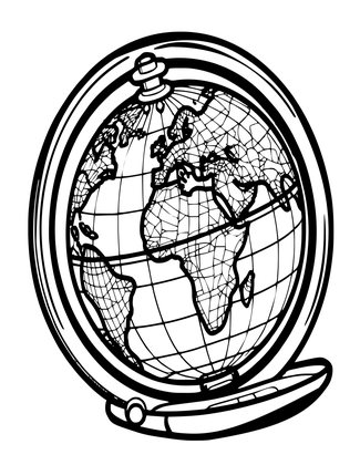Pocket Globe - Free printable coloring page