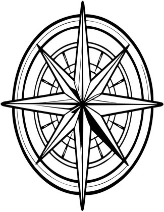 Wind Rose Globe - Free printable coloring page
