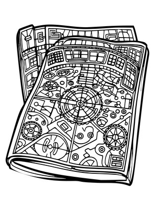 Navigation Room - Free printable coloring page
