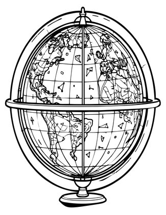 Celestial Globe - Free printable coloring page