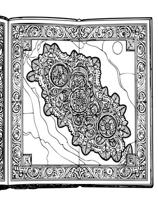 Illuminated Atlas - Free printable coloring page