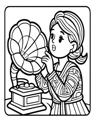 Opera Broadcast - Free printable coloring page