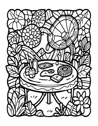 Outdoor Concert - Free printable coloring page