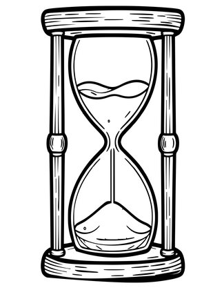 Classic Hourglass - Free printable coloring page