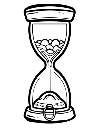 Miniature Hourglass - Free printable coloring page