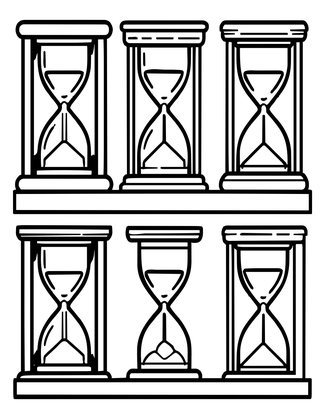 Hourglass Collection - Free printable coloring page