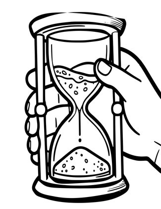 Inverted Hourglass - Free printable coloring page