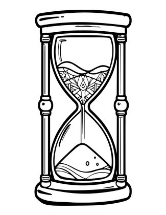 Magic Hourglass - Free printable coloring page