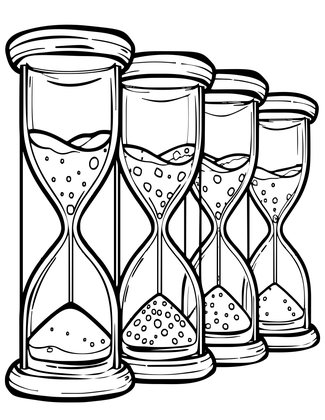 Hourglass Sand Color - Free printable coloring page