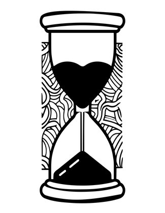 Giant Sand Timer - Free printable coloring page