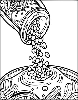 Hourglass Close-Up - Free printable coloring page