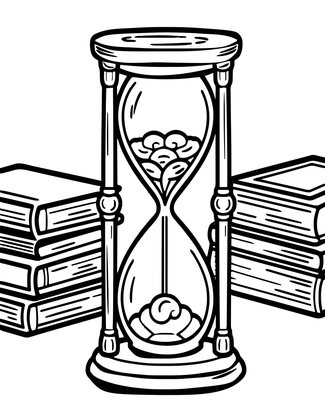 Brass Hourglass - Free printable coloring page