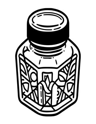 Crystal Inkwell - Free printable coloring page