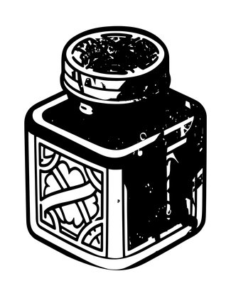 Marble Inkwell - Free printable coloring page