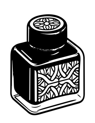 Ebony Inkwell - Free printable coloring page