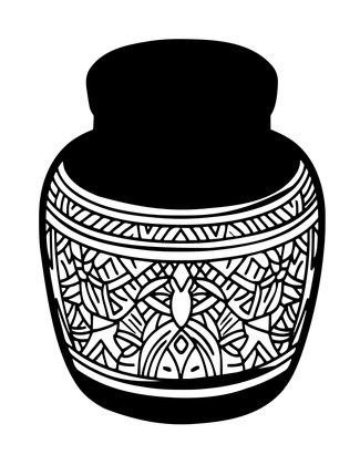 Ceramic Inkwell - Free printable coloring page