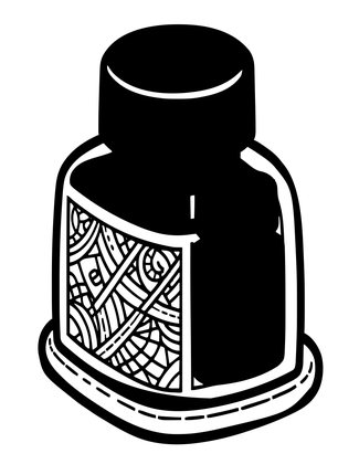 Double Inkwell - Free printable coloring page