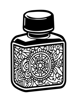 Travel Inkwell - Free printable coloring page