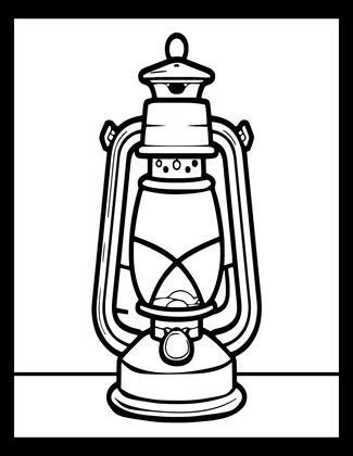 Oil Lantern - Free printable coloring page