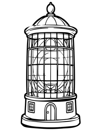 Lighthouse Lantern - Free printable coloring page