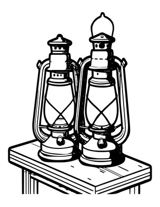 Lantern Maker - Free printable coloring page