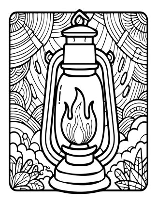 Storm Lantern - Free printable coloring page