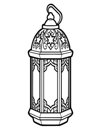 Moroccan Lantern - Free printable coloring page