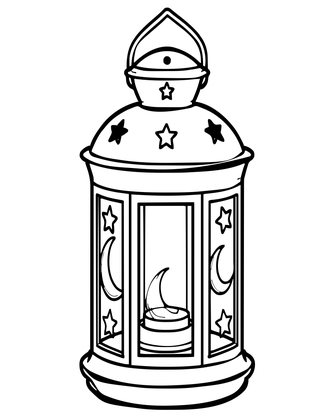 Tin Lantern - Free printable coloring page