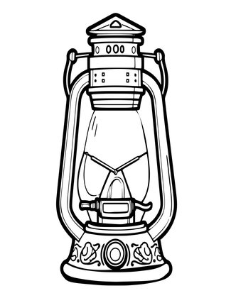 Diving Lantern - Free printable coloring page