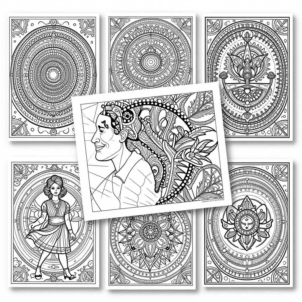 Vintage Maps coloring pages collection - 30 free printable pages