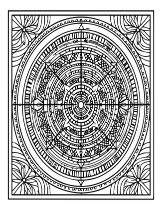 Medieval Mappa Mundi - Free printable coloring page