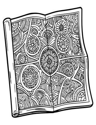 Fold Lines Map - Free printable coloring page