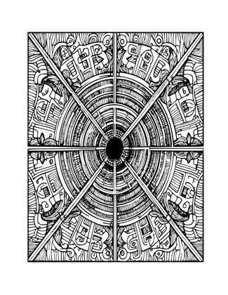 Mine and Treasure Map - Free printable coloring page