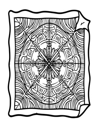 Map Burned Edges - Free printable coloring page