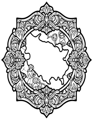 Map Cartouche - Free printable coloring page