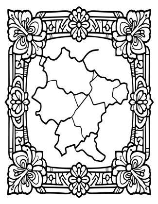 Map Border Detail - Free printable coloring page