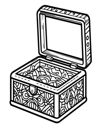 Music Box Interior - Free printable coloring page