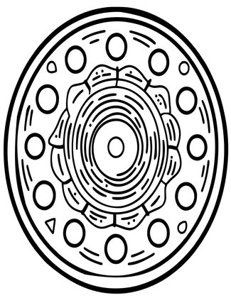 Music Box Disc - Free printable coloring page