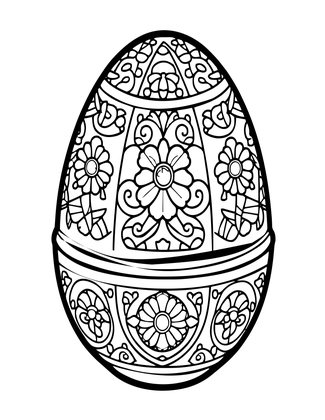 Fabergé Style Box - Free printable coloring page