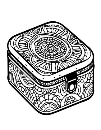 Traveling Music Box - Free printable coloring page