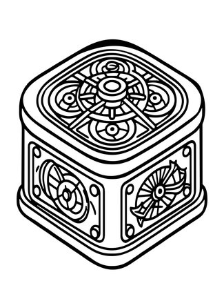 Music Box Patent - Free printable coloring page