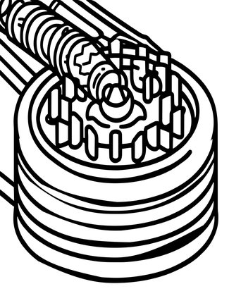 Music Box Mechanism - Free printable coloring page