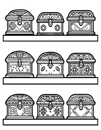 Music Box Collection - Free printable coloring page