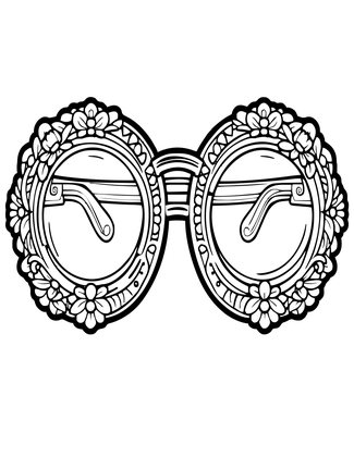 Ivory Opera Glasses - Free printable coloring page