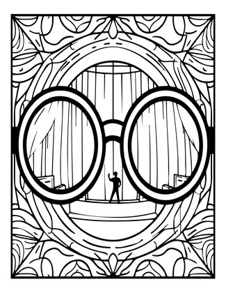 Balcony View - Free printable coloring page